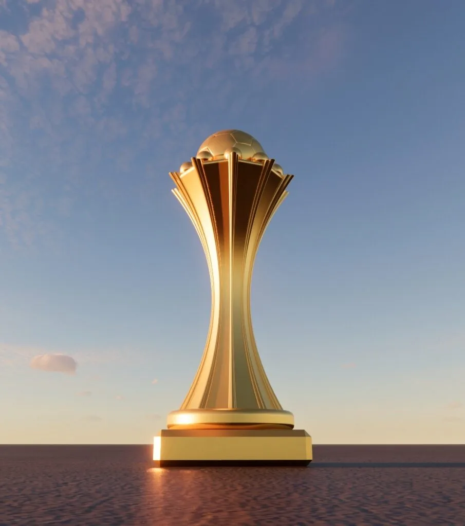 Trofeo impreso en 3D en dorado para el equipo campeón de un club de fútbol en Valencia, diseñado por el artista Javier Colomino